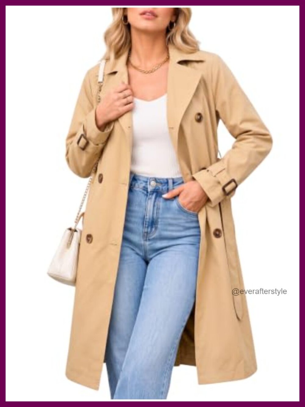 Steve Madden Long Oversized Lapel Trench Coat Fall Trench Jacket